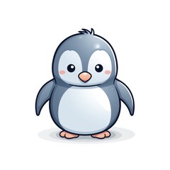 Adorable Penguin Isolated on White Background AI Generated