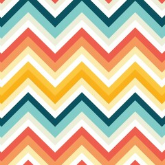 Abstract Zigzag Pattern on White Background AI Generated