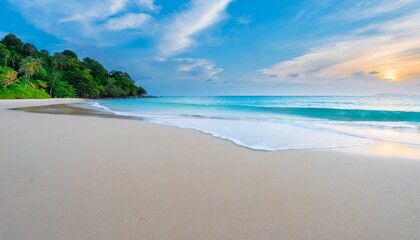 Fototapeta na wymiar the clean and beautiful white beach of southern thailand