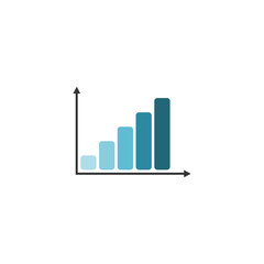 Business graph icon. Success as growth line icon isolated on transparent background