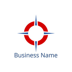  Compass business logo icon with shadow