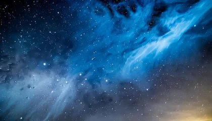 Foto op Aluminium wide blue nebula starry sky technology sci fi background material © Lucia