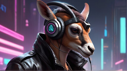 Kudu Synthwave Serenity Down Under by Alex Petruk AI GENERATED
