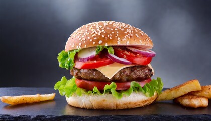 hamburger on background