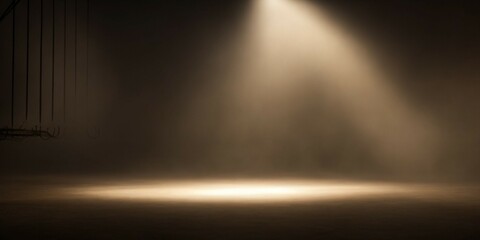 stage spotlight on brown wall