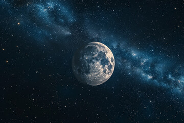 Fototapeta na wymiar The Moon view from space 