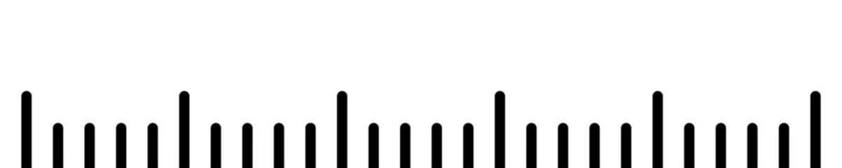Ruler vector icon. Black size symbol. Measure sign. Vector 10 Eps.