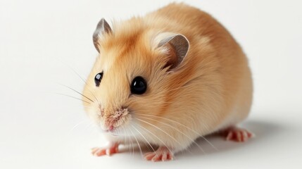 hamster on isolated white background.