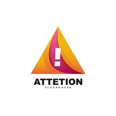 Attention logo colorful gradient