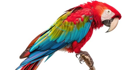 Obraz premium parrot on isolated white background.