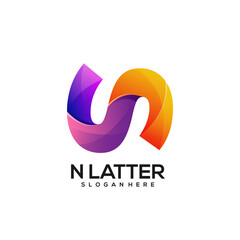 Fototapeta premium S Latter logo colorful gradient