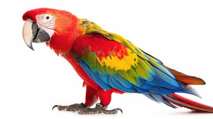 Obraz premium parrot on isolated white background.