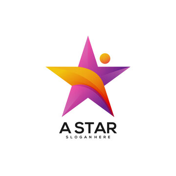 Star logo colorful gradient