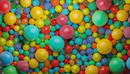 Fototapeta na wymiar many colored balls abstract background 3 d render