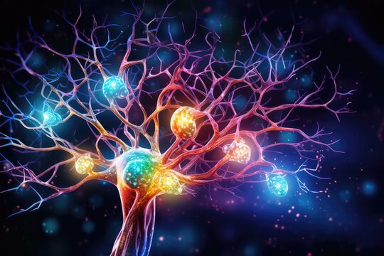 Synaptic connections, neural circuits: information processing interconnected neurons communication pathways. Dynamic network architecture, plasticity, functional connectivity mesmerizing brain realm