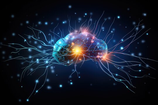 Synaptic connections, neural circuits: information processing interconnected neurons communication pathways. Dynamic network architecture, plasticity, functional connectivity mesmerizing brain realm