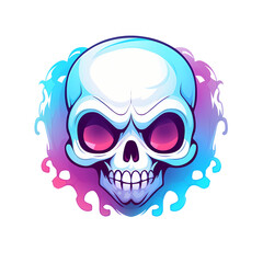 cute skull art illustrations for stickers, tshirt design, poster etc