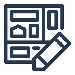 Strategic Urban Planning Vector Icon Illustration