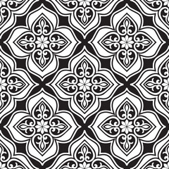 Fototapeta premium Abstract seamless pattern. Ornamental floral damask ornate background. Vector illustration