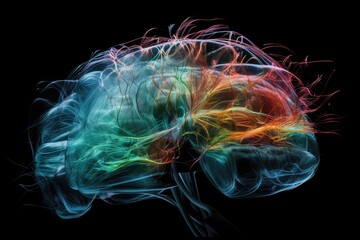 Colorful Human brain sponge, cognitive mental soak neurons. Neuronal connections, fostering neuroplasticity. Knowledge uptake cerebral landscape, intellectual reservoir ready for cognitive exploration