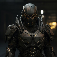 Fototapeta premium modern knight in costume created with Generative Ai