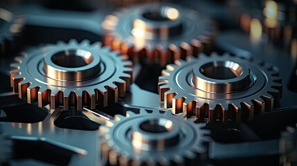  Close-up of gears system 