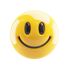 happy smiley face isolated. PNG. Generative Ai.