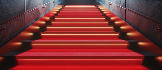 Stairway with red carpet for VIPs, celebrities, and important events.