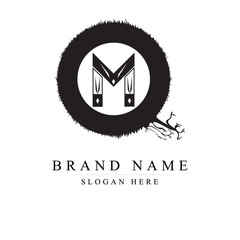 initials letter qm logo design vector illustration template, Initial letter qm logo,	
