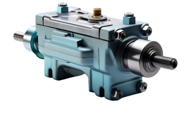 A Brake Master Cylinder, Commanding Precision in Hydraulic Brake Systems on a White or Clear Surface PNG Transparent Background.
