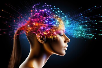 Fototapeta premium Motley landscape brain oncology, primary secondary brain. Clinical intricacies Tumor pathology grading surgical interventions, glioblastomas, pituitary adenomas, craniopharyngiomas in nervous system