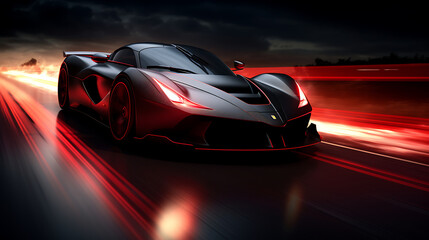 The top speed of a hypercar.