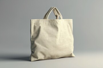 white paper bag. Versatile Plain Cotton Bag for Eco-Friendly Bamboo Packaging - Mockup ecobag - obrazy, fototapety, plakaty
