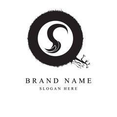 Fototapeta premium QS letter logo vector icon illustration 
