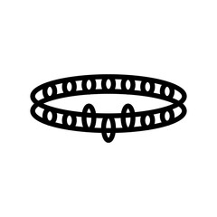 Fototapeta na wymiar choker jewelry fashion line icon vector. choker jewelry fashion sign. isolated contour symbol black illustration