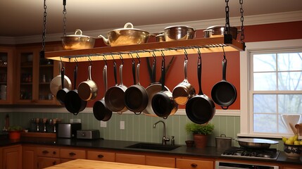 A pot rack to display your cookware.