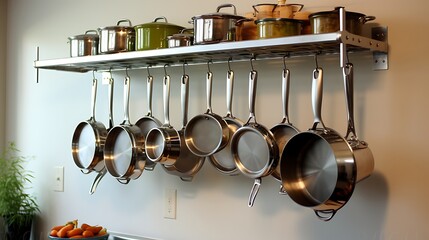 A pot rack to display your cookware.