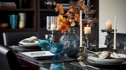 A statement centerpiece on the dining table.