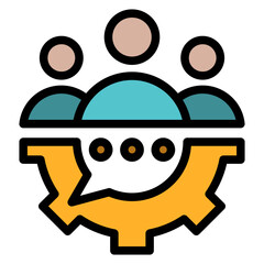 Collaboration Outline Colour Icon