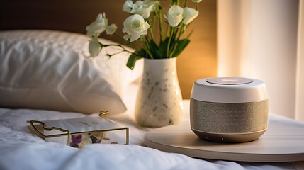 A white noise machine for a peaceful work environment.