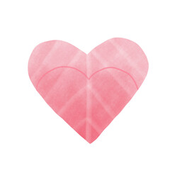 pink heart isolated on white background