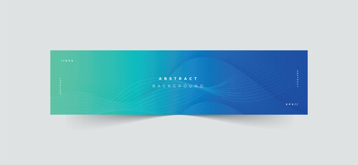 Gradient blue abstract background linkedin banner template