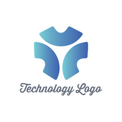 technology logo design vector template for corporate identity, technology, biotechnology, internet, system, Artificial Intelligence and computer.