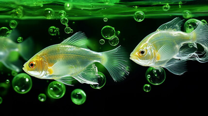 goldfish in aquarium high definition photographic creative image