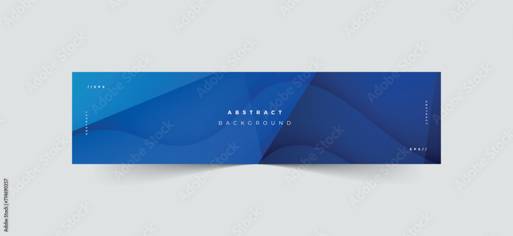 Canvas Prints modern abstract background blue linkedin banner template