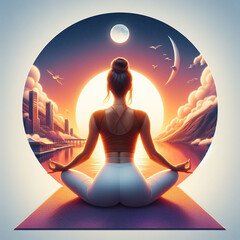 Yoga 4 - obrazy, fototapety, plakaty