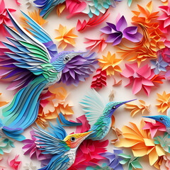 Obraz premium abstract background with birds created with Generative Ai