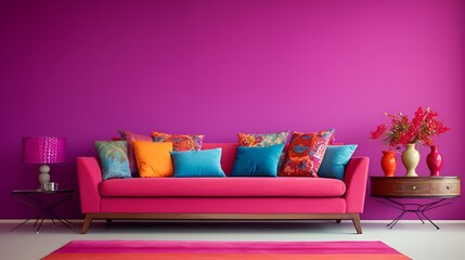 A bold and vibrant color for an accent wall.