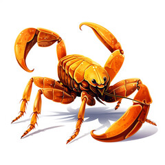 vector illustration of a scorpion on a white background