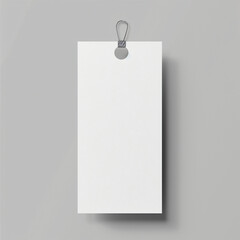 Elegant White Bookmark on Flat Background